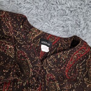 Vintage Leslie‎ Fay Womens 14 Multicolor Paisley Long Sleeve Button Front Jacket